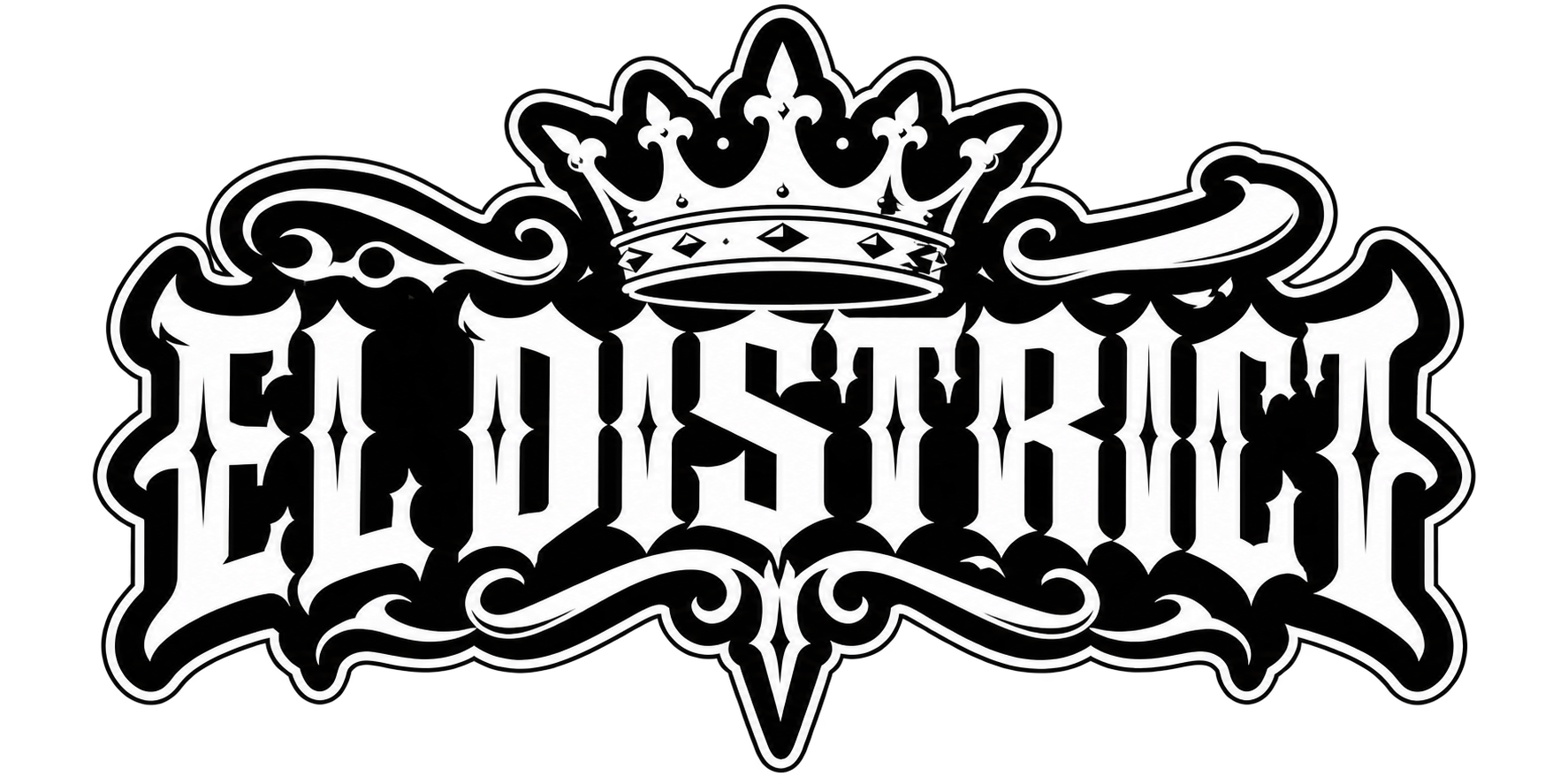 EL District Crowned sticker design